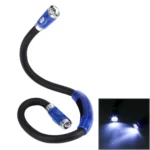 DAMOIL Flexible Eyeshield LED Reading Lights, Creative Double Head Hands-free Neck Stereo Flashlight Working Light Auto Lamp with 4 LED Light & Soft Rubber Grip Neck Pad