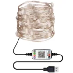 Christmas Decoration RGB Copper Wire String Light Bluetooth Mobile APP Control, Length: 2m 20 LEDs - Image 2