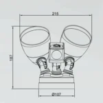 20W LED Smart Sensor Outdoor Floodlight with 1080P Security Camera, 4000K White Light - Image 2