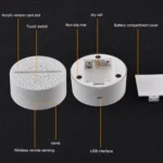 Castle In The Sky Shape Creative Crack Touch Dimming 3D Colorful Decorative Night Light - Image 6