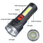 L-822 USB Rechargeable Floodlight Mini Portable LED Flashlight - Image 2