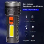 L-822 USB Rechargeable Floodlight Mini Portable LED Flashlight - Image 4
