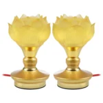 2pcs Household LED Lotus Lights for Buddha Electronic Altar Lamp, CN Plug