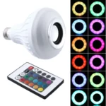12W RGB LED Bluetooth Speaker Light, E27 Energy Saving Lamps with Remote Controller, AC 100-240V - Image 9