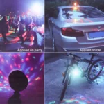 3W Mini 3ATM  water resistant  Rotating Magic Ball LED Stage Light, with Bicycle Mount - Image 9