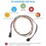 WS2812B 5050 SMD LED RGB Bare Board Rope Light, 30 LED/m, DC 5V, Length: 1m - Image 3