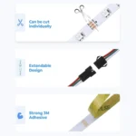 WS2812B 5050 SMD LED RGB Bare Board Rope Light, 30 LED/m, DC 5V, Length: 1m - Image 5