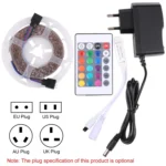 Bare Board 2835 SMD RGB LED Rope Light, 60 LED/m, Length: 5m, 12V 2A 100-240V, with 24-key Remote Control - Image 3