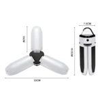 Multifunctional Solar USB Charging 60 LED Trefoil Camping Lamp Outdoor Tent Portable Lamp Flashlight Emergency Light Bulb Light, Style: Solar - Image 2