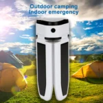 Multifunctional Solar USB Charging 60 LED Trefoil Camping Lamp Outdoor Tent Portable Lamp Flashlight Emergency Light Bulb Light, Style: Solar - Image 5