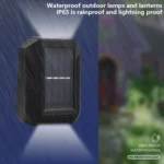 6 LED Solar Wall Lamp Outdoor Decorative Garden Up And Down Light - Image 4