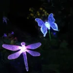 A106 3 PCS Colorful Light LED Solar Power Lamp, Bird Dragonfly Butterfly Pattern Outdoor Garden Landscape Path Decorative Light - Image 6
