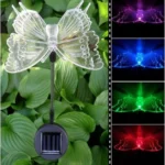 A106 3 PCS Colorful Light LED Solar Power Lamp, Bird Dragonfly Butterfly Pattern Outdoor Garden Landscape Path Decorative Light - Image 7