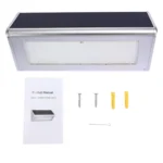 HBT-1606 3.2W Radar Sensor Solar Motion Light, 800 LM 48 LEDs SMD 2835 Sensor Triangle Energy Saving Wall Light with Solar Panel and Hidden Switch for Garden / Courtyard / Outdoor Camping(Silver) - Image 7