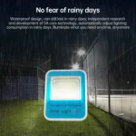 300W 734 LEDs Home Sensor Garden Light Outdoor Waterproof Solar Flood Light with Remote Control - Image 9