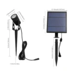 3W One for Three Solar Spotlight Outdoor IP65 Waterproof Light Control Induction Lawn Lamp, Luminous Flux: 300-400lm (RGB Cyclic Fixation) - Image 2