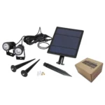 3W One for Three Solar Spotlight Outdoor IP65 Waterproof Light Control Induction Lawn Lamp, Luminous Flux: 300-400lm (RGB Cyclic Fixation) - Image 3