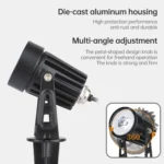 3W One for Three Solar Spotlight Outdoor IP65 Waterproof Light Control Induction Lawn Lamp, Luminous Flux: 300-400lm (RGB Cyclic Fixation) - Image 4