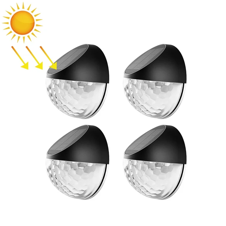4 PCS SMD2835 Solar Decorative Light Outdoor Waterproof Garden Fence Light, Color Temperature: 3000-3200K