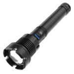 Long Style Micro USB Charging Outdoor Waterproof P90 + COB LED Flashlight, Support Power Display & Telescopic Focusing & 7-level Brightness Adjustment