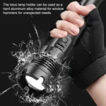 Long Style Micro USB Charging Outdoor Waterproof P90 + COB LED Flashlight, Support Power Display & Telescopic Focusing & 7-level Brightness Adjustment - Image 9