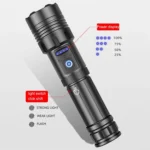 Short Style Micro USB Charging Outdoor Waterproof P70 + COB LED Flashlight, Support Power Display & Telescopic Focusing & 7-level Brightness Adjustment - Image 5