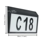 2W 10 LEDs Wall-mounted Waterproof Solar Digital House Number Light LED Light Control Address Indicator, Color Temperature: 6000K - Image 3