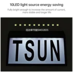 2W 10 LEDs Wall-mounted Waterproof Solar Digital House Number Light LED Light Control Address Indicator, Color Temperature: 6000K - Image 5