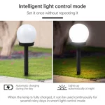 2pcs Light-controlled Bulb-shaped Lawn Light Outdoor Garden Light LED Solar Light - Image 3
