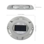 LED High Pressure Resistant Solar Powered Embedded Ground Lamp IP65 Waterproof Outdoor Garden Lawn Lamp, White Light 6000K - Image 3