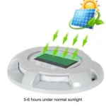 LED High Pressure Resistant Solar Powered Embedded Ground Lamp IP65 Waterproof Outdoor Garden Lawn Lamp, White Light 6000K - Image 7