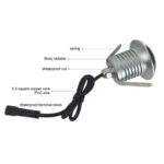 3W LED Embedded Polarized Buried Lamp IP67 Waterproof Turtle Shell Lamp Outdoor Garden Lawn Lamp, Warm Light 3000K Q1 One-way Light - Image 3