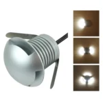 3W LED Embedded Polarized Buried Lamp IP67 Waterproof Turtle Shell Lamp Outdoor Garden Lawn Lamp, White Light 4000K Q1 One-way Light
