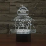 Amusement Park Style 3D Touch Switch Control LED Light , 7 Color Discoloration Creative Visual Stereo Lamp Desk Lamp Night Light - Image 13