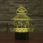 Amusement Park Style 3D Touch Switch Control LED Light , 7 Color Discoloration Creative Visual Stereo Lamp Desk Lamp Night Light - Image 10