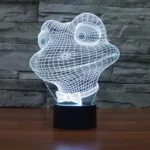 Frog Style 3D Touch Switch Control LED Light , 7 Color Discoloration Creative Visual Stereo Lamp Desk Lamp Night Light - Image 13
