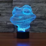 Frog Style 3D Touch Switch Control LED Light , 7 Color Discoloration Creative Visual Stereo Lamp Desk Lamp Night Light - Image 9