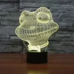Frog Style 3D Touch Switch Control LED Light , 7 Color Discoloration Creative Visual Stereo Lamp Desk Lamp Night Light - Image 10
