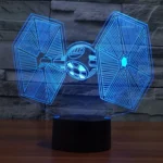 TIE Fighter Style 3D Touch Switch Control LED Light , 7 Color Discoloration Creative Visual Stereo Lamp Desk Lamp Night Light - Image 9