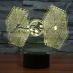 TIE Fighter Style 3D Touch Switch Control LED Light , 7 Color Discoloration Creative Visual Stereo Lamp Desk Lamp Night Light - Image 10