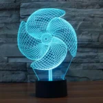 Big Pinwheel Style 3D Touch Switch Control LED Light , 7 Color Discoloration Creative Visual Stereo Lamp Desk Lamp Night Light - Image 11