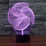 Big Pinwheel Style 3D Touch Switch Control LED Light , 7 Color Discoloration Creative Visual Stereo Lamp Desk Lamp Night Light - Image 12