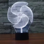 Big Pinwheel Style 3D Touch Switch Control LED Light , 7 Color Discoloration Creative Visual Stereo Lamp Desk Lamp Night Light - Image 13