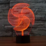Big Pinwheel Style 3D Touch Switch Control LED Light , 7 Color Discoloration Creative Visual Stereo Lamp Desk Lamp Night Light - Image 7