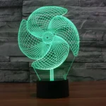 Big Pinwheel Style 3D Touch Switch Control LED Light , 7 Color Discoloration Creative Visual Stereo Lamp Desk Lamp Night Light - Image 8