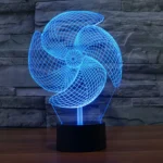 Big Pinwheel Style 3D Touch Switch Control LED Light , 7 Color Discoloration Creative Visual Stereo Lamp Desk Lamp Night Light - Image 9