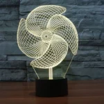 Big Pinwheel Style 3D Touch Switch Control LED Light , 7 Color Discoloration Creative Visual Stereo Lamp Desk Lamp Night Light - Image 10