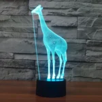 Giraffe Style 3D Touch Switch Control LED Light , 7 Color Discoloration Creative Visual Stereo Lamp Desk Lamp Night Light - Image 11