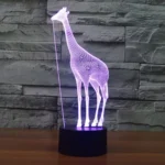 Giraffe Style 3D Touch Switch Control LED Light , 7 Color Discoloration Creative Visual Stereo Lamp Desk Lamp Night Light - Image 12