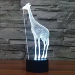 Giraffe Style 3D Touch Switch Control LED Light , 7 Color Discoloration Creative Visual Stereo Lamp Desk Lamp Night Light - Image 13
